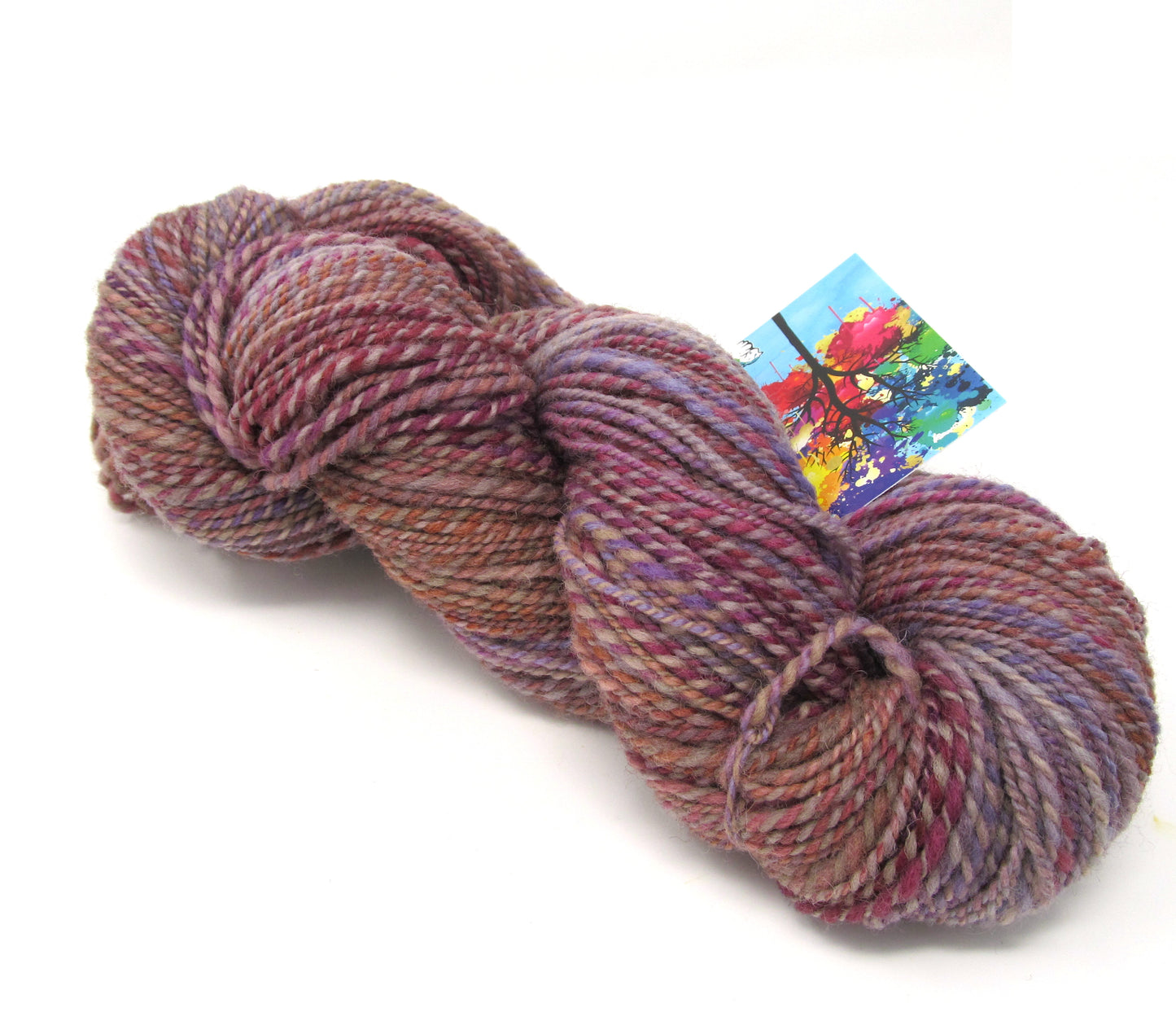 Handspun Yarn Hand Dyed Whitefaced Woodland Wool 130g 268yds DK