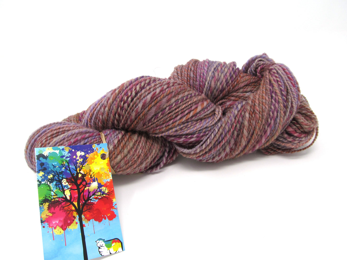 Handspun Yarn Hand Dyed Whitefaced Woodland Wool 130g 268yds DK