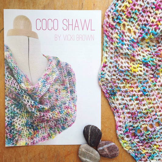 Crochet Pattern - Coco Shawl - PRINT