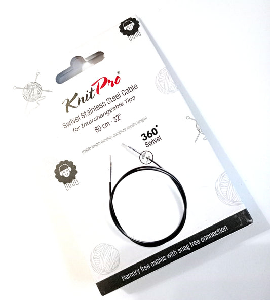 Knitpro Cable: 360° Swivel Interchangeable 80cm