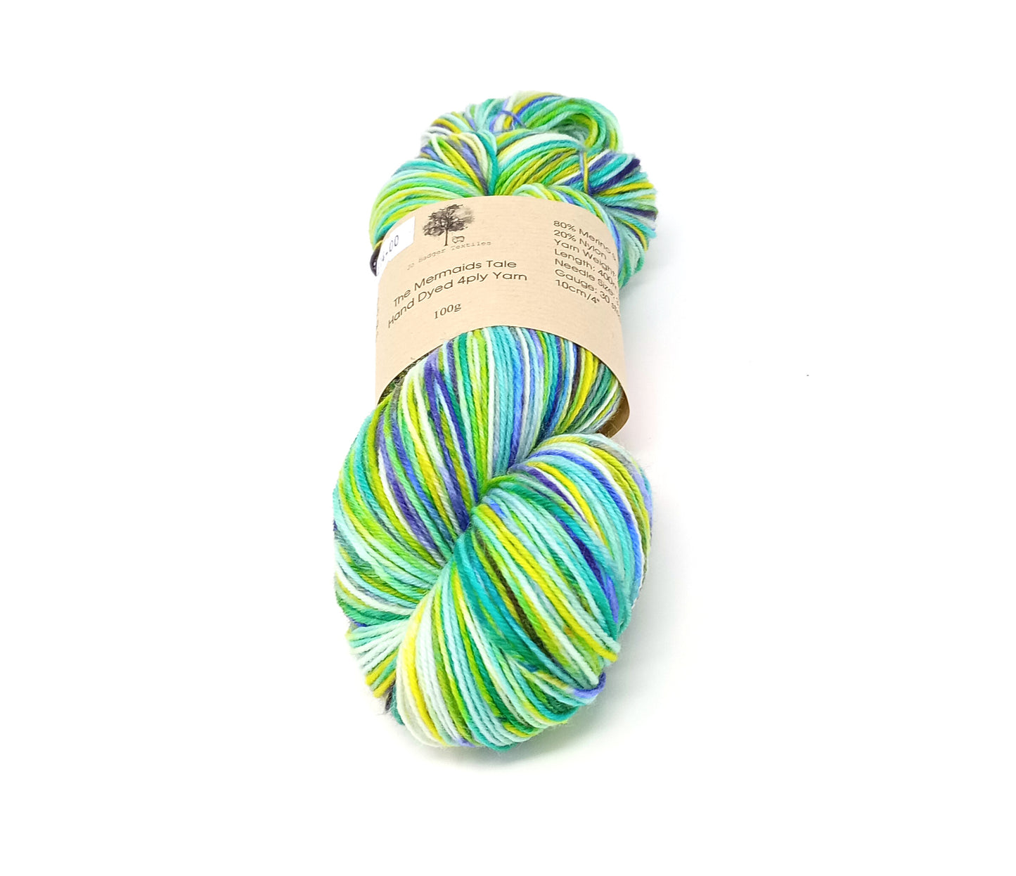 A Mermaids Tale Hand Dyed Merino Wool & Nylon 4ply Yarn 100g no.3