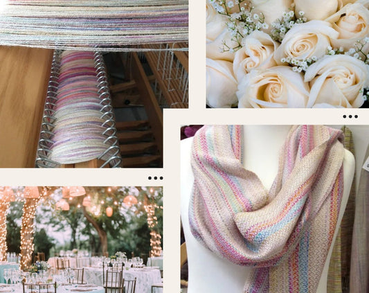 Handwoven Scarf Shawl Mulberry Silk & Tencel Hand Dyed