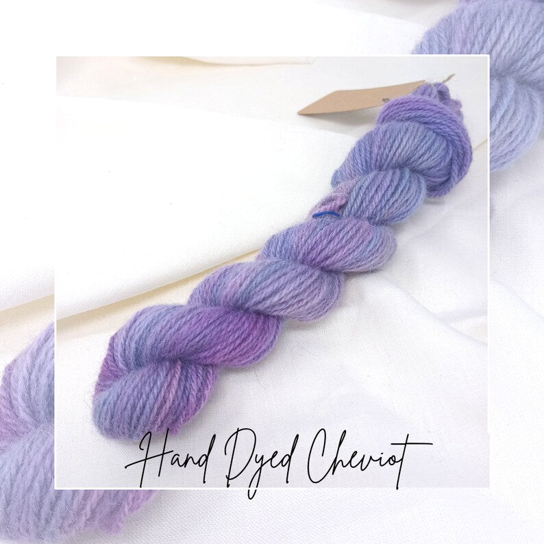 Hand Dyed Aran Yarn Cheviot Wool British Breed 50g ch6