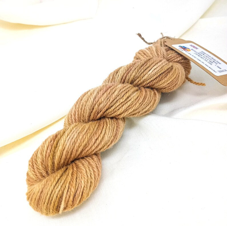 Hand Dyed Aran Yarn Cheviot Wool British Breed 50g ch7