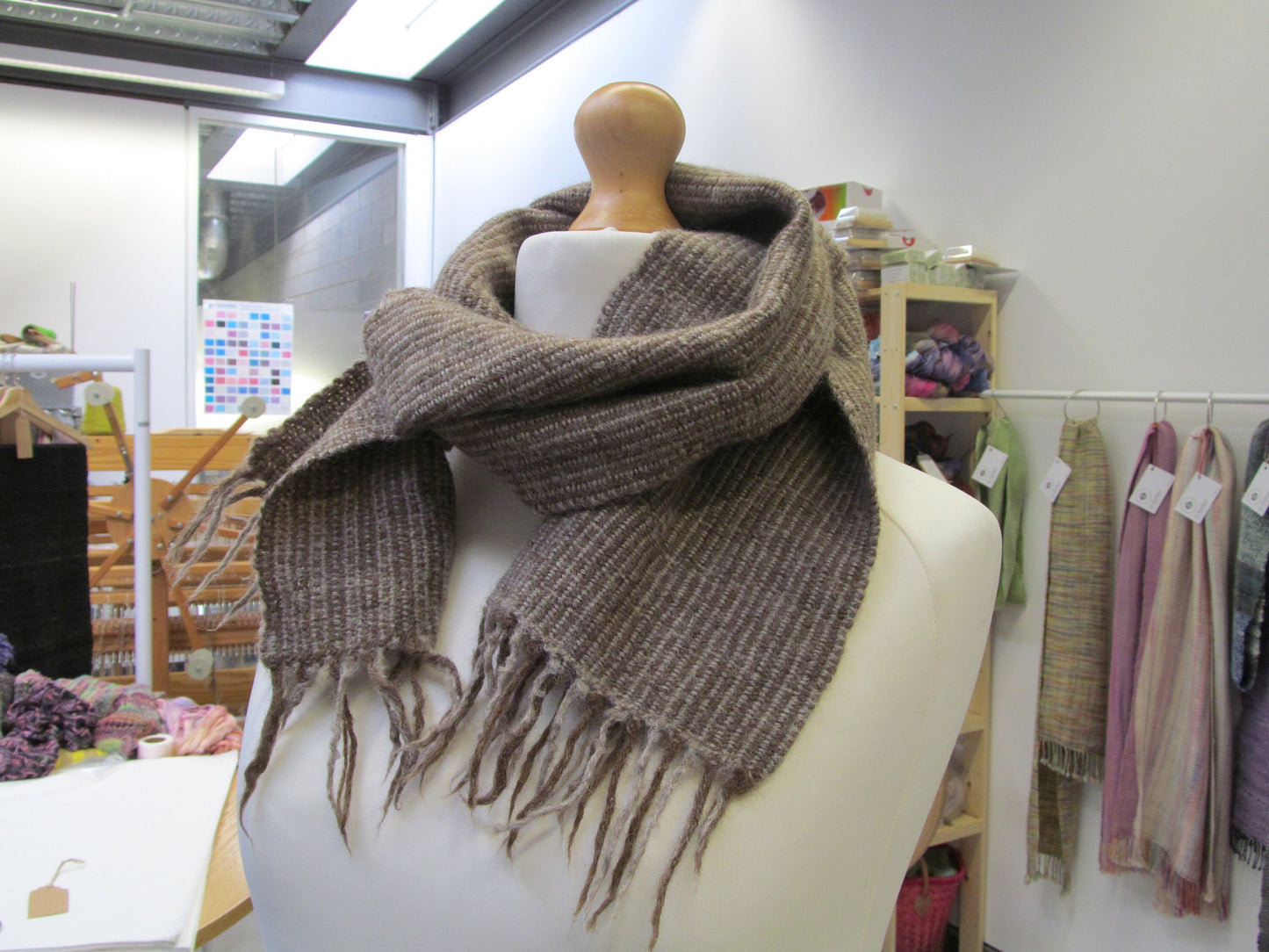 Handwoven scarf Alpaca & Shetland wool