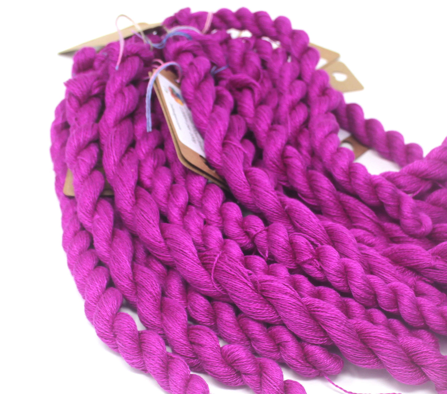 Wild Raspberry Hand Dyed Mulberry Silk Thread 100yds 2/20nm