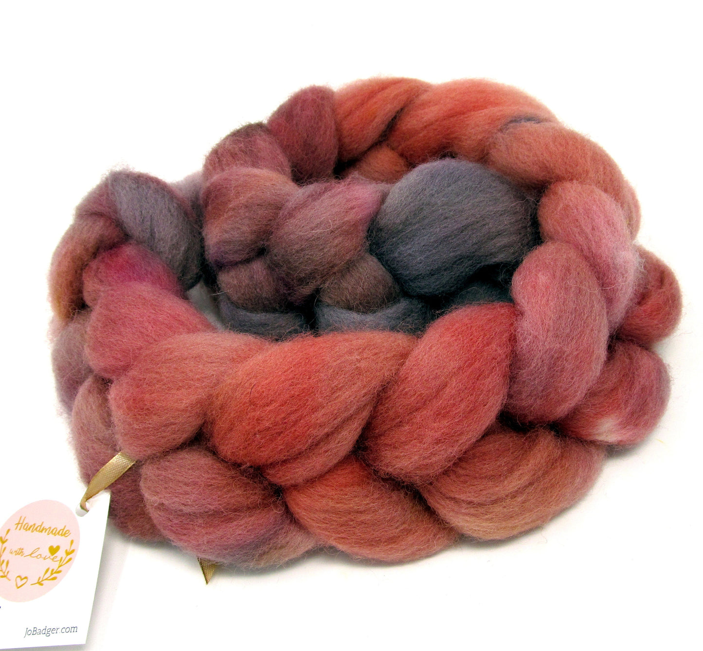 Whitefaced Woodland Hand Dyed Combed Wool Top  100g