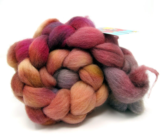 Whitefaced Woodland Hand Dyed Combed Wool Top  100g