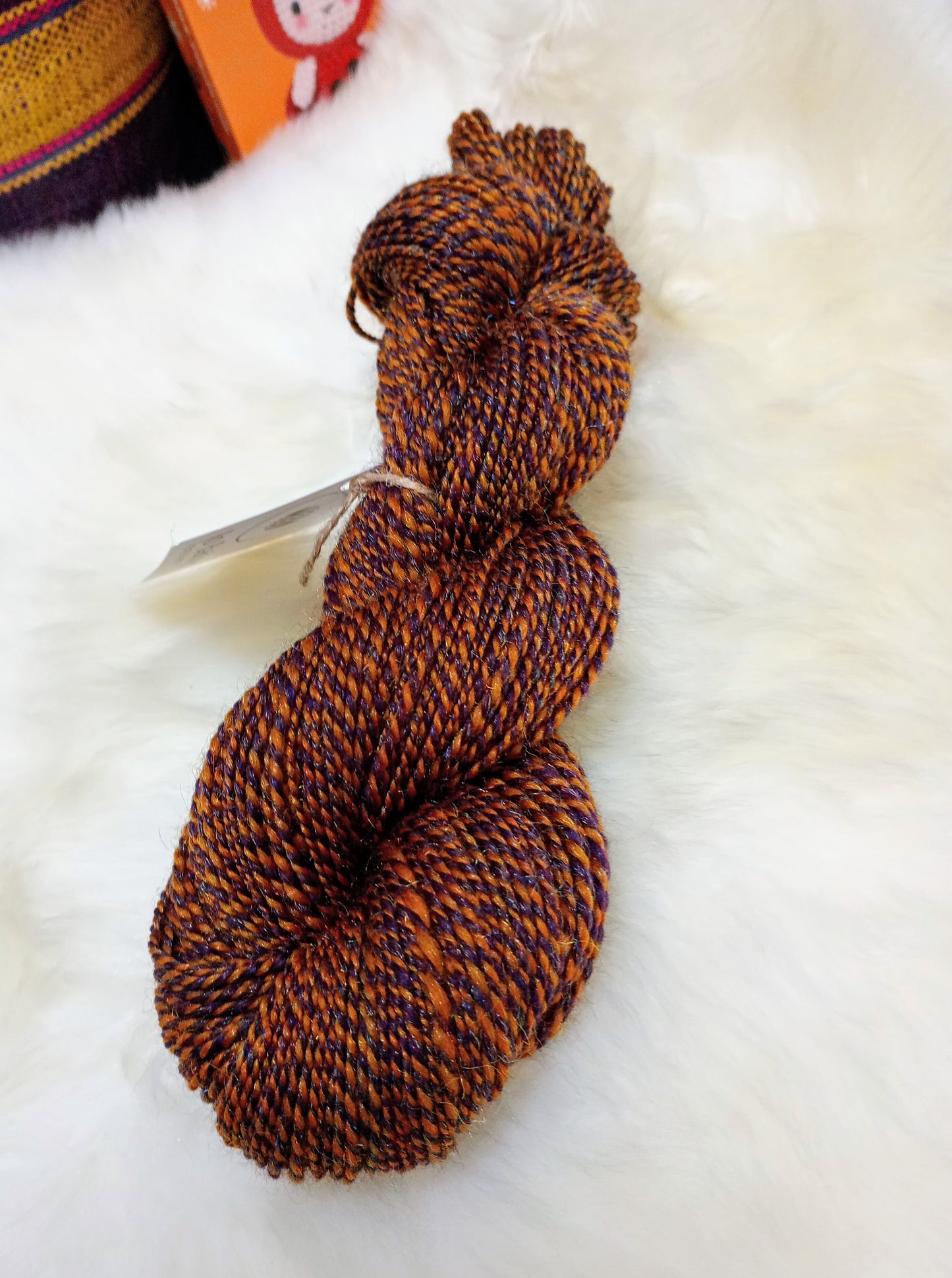 Handspun Yarn Merino Wool & Sparkle 100g 3.5oz 228 Yards