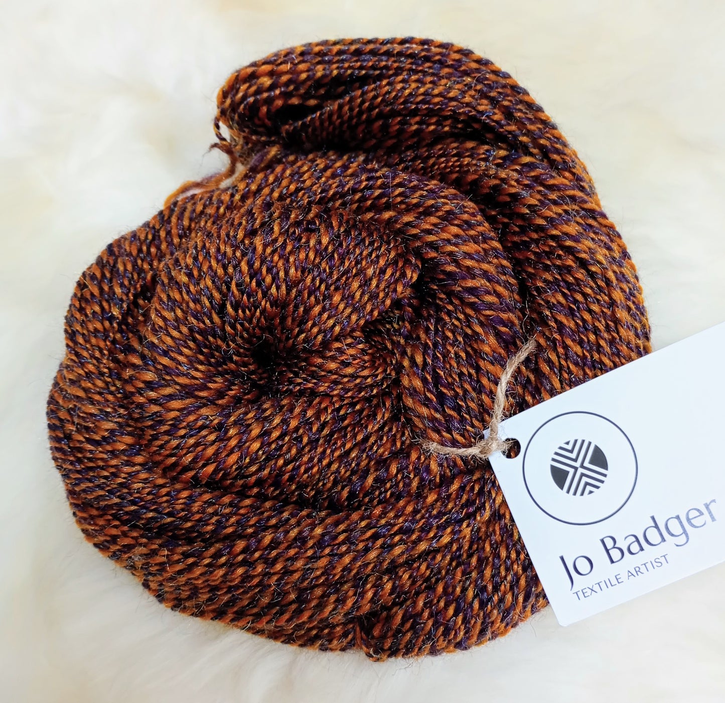 Handspun Yarn Merino Wool & Sparkle 100g 3.5oz 228 Yards
