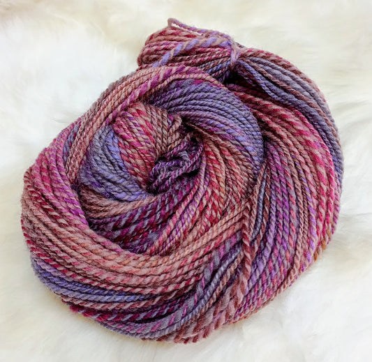 Handspun Yarn Hand Dyed Whitefaced Woodland Wool 70g 144yds DK