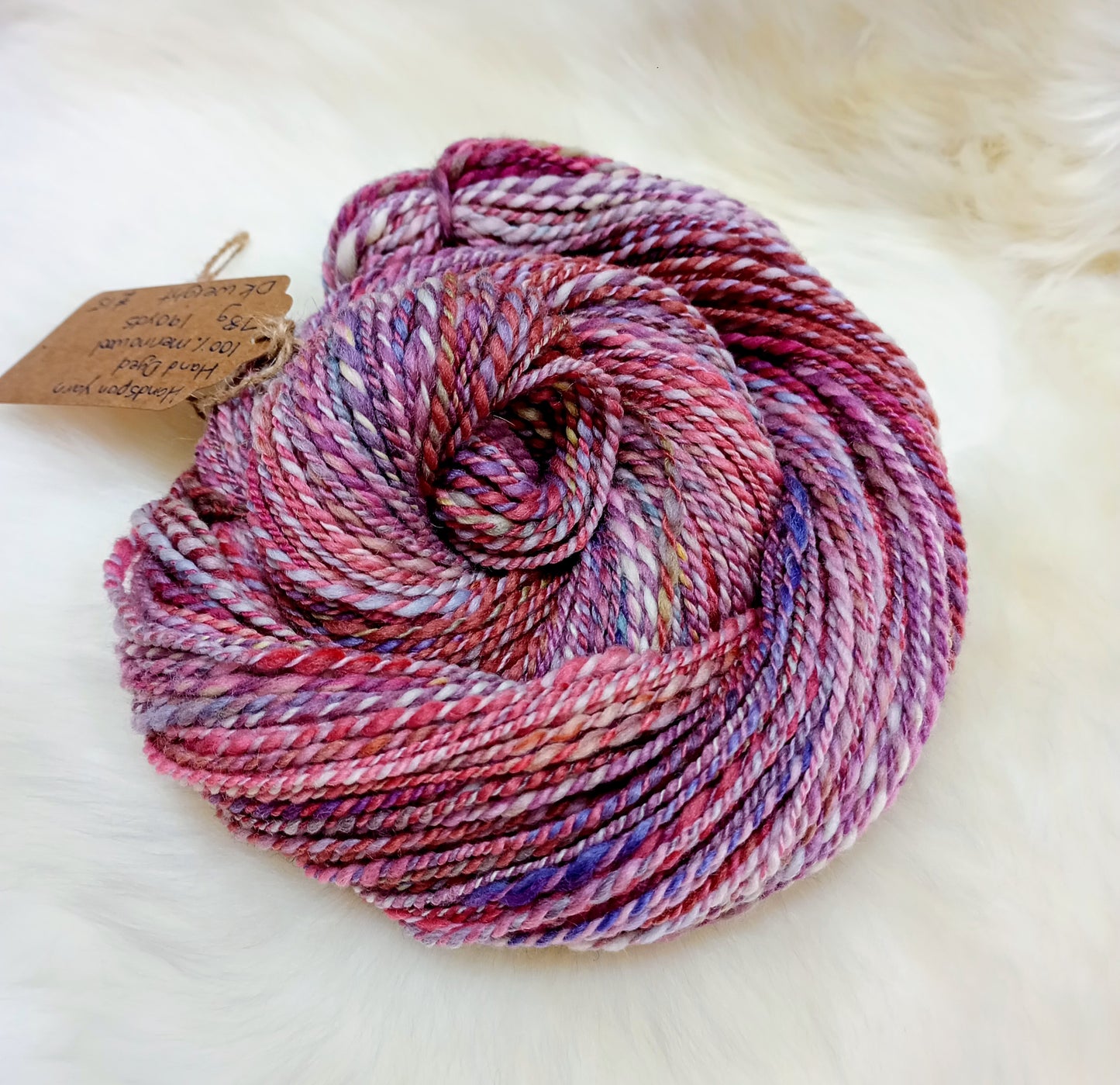 Handspun Merino wool Yarn hand dyed 78g DK