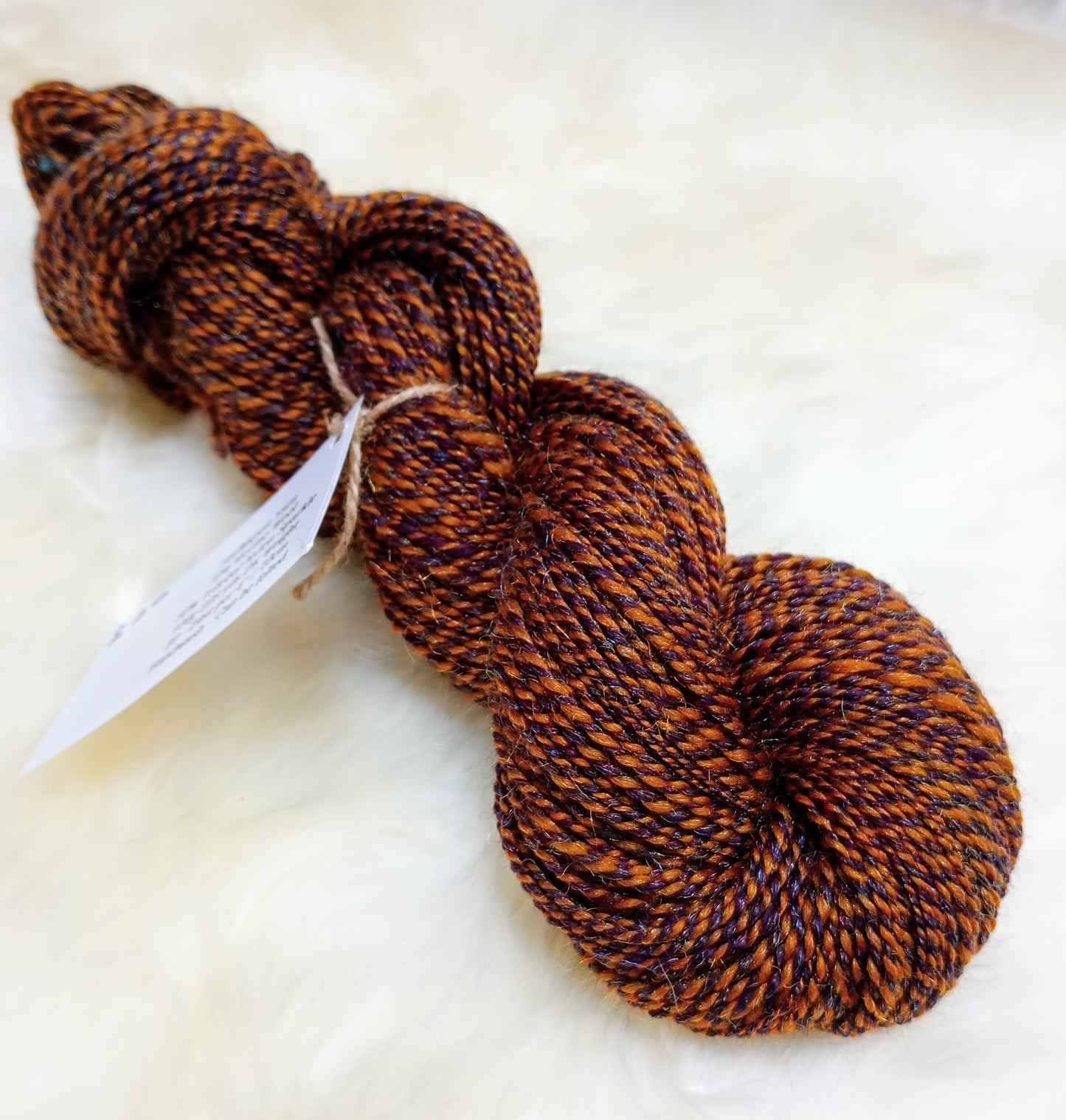 Handspun Yarn Merino Wool & Sparkle 100g 3.5oz 228 Yards