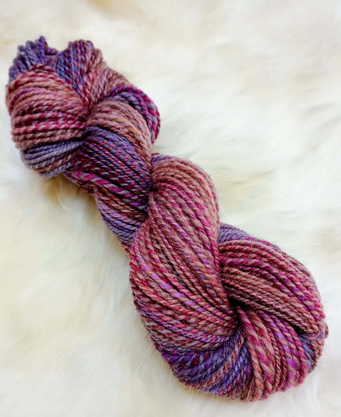 Handspun Yarn Hand Dyed Whitefaced Woodland Wool 70g 144yds DK
