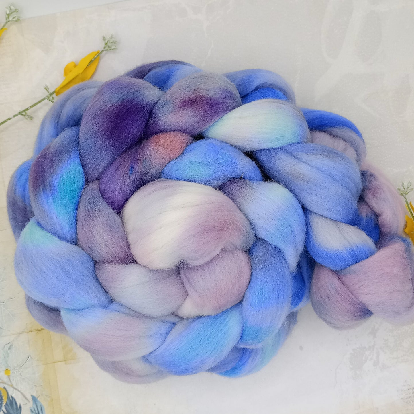 Bluebell Wood Hand Dyed Merino Wool Top 100g