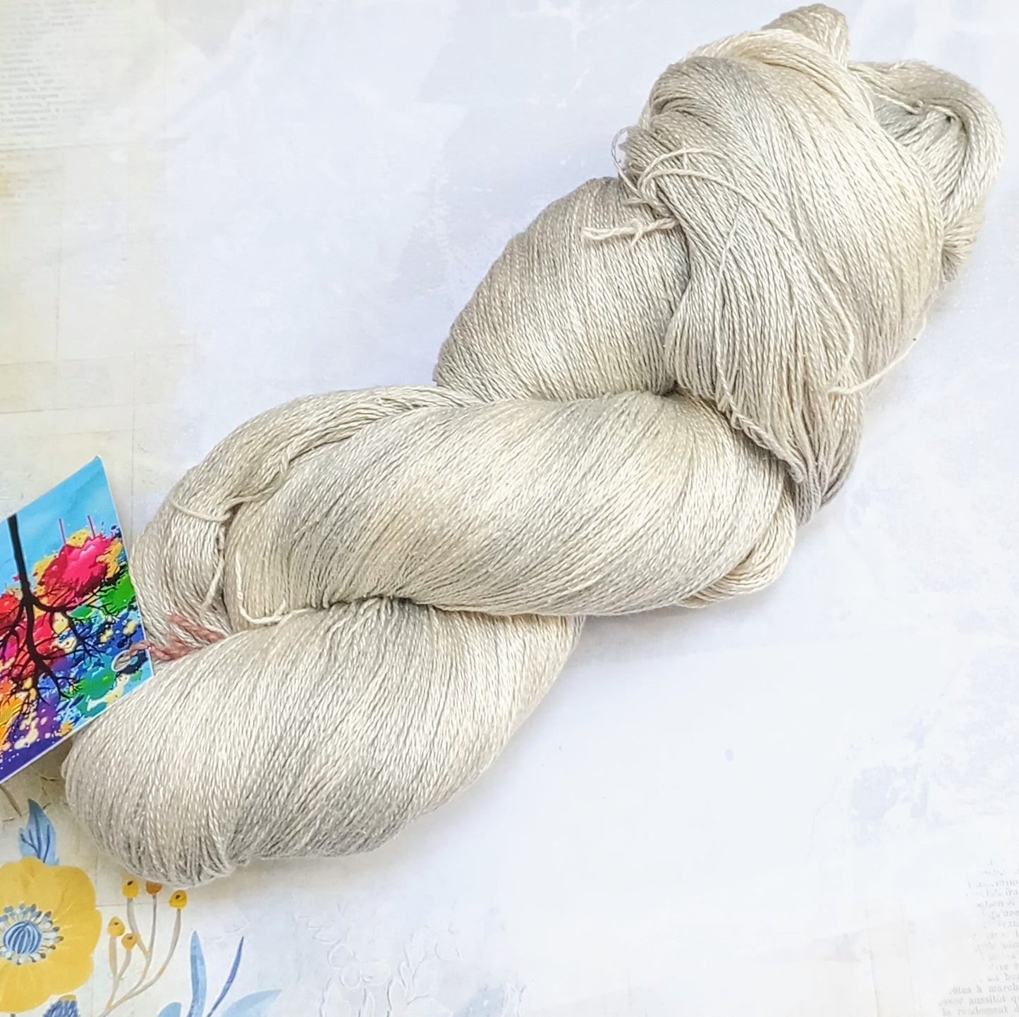 Hand Dyed Mulberry Silk Lace Yarn 180g 2/20nm 1000m per 100g