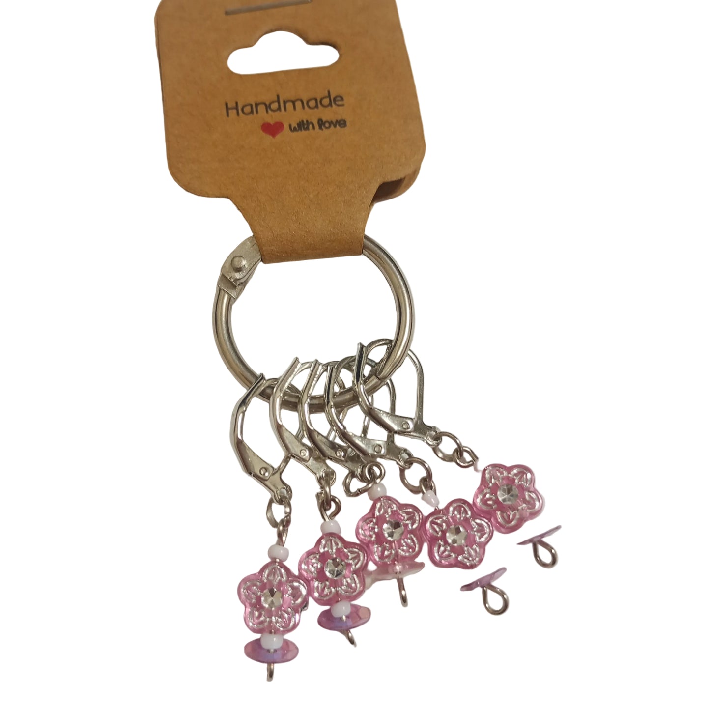Stitch Markers sparkle flowers