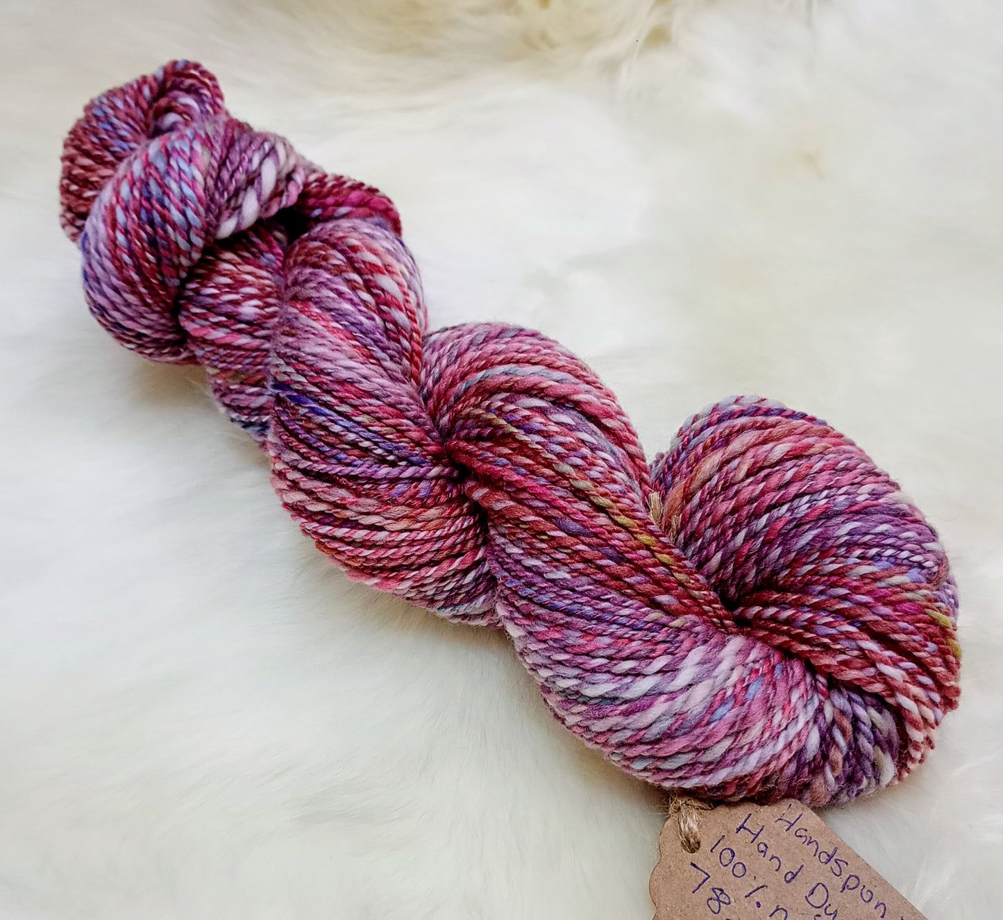 Handspun Merino wool Yarn hand dyed 78g DK