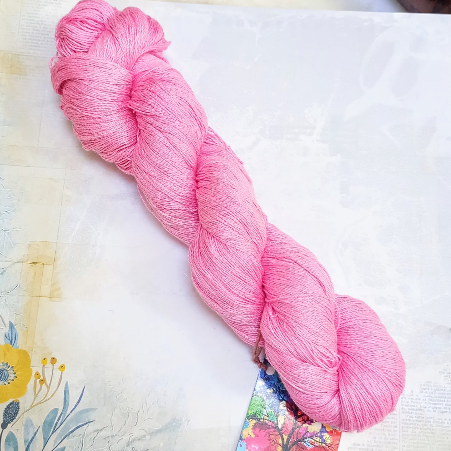 Hand Dyed Mulberry Silk Lace Yarn 100g 2/20nm 1000m per 100g