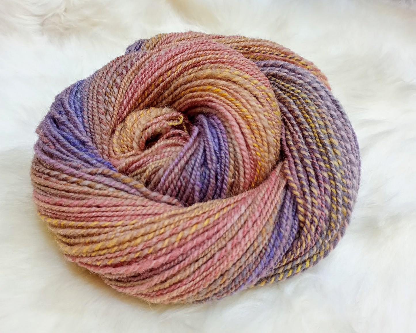 Handspun Yarn Hand Dyed Whitefaced Woodland Wool 100g 222yds DK