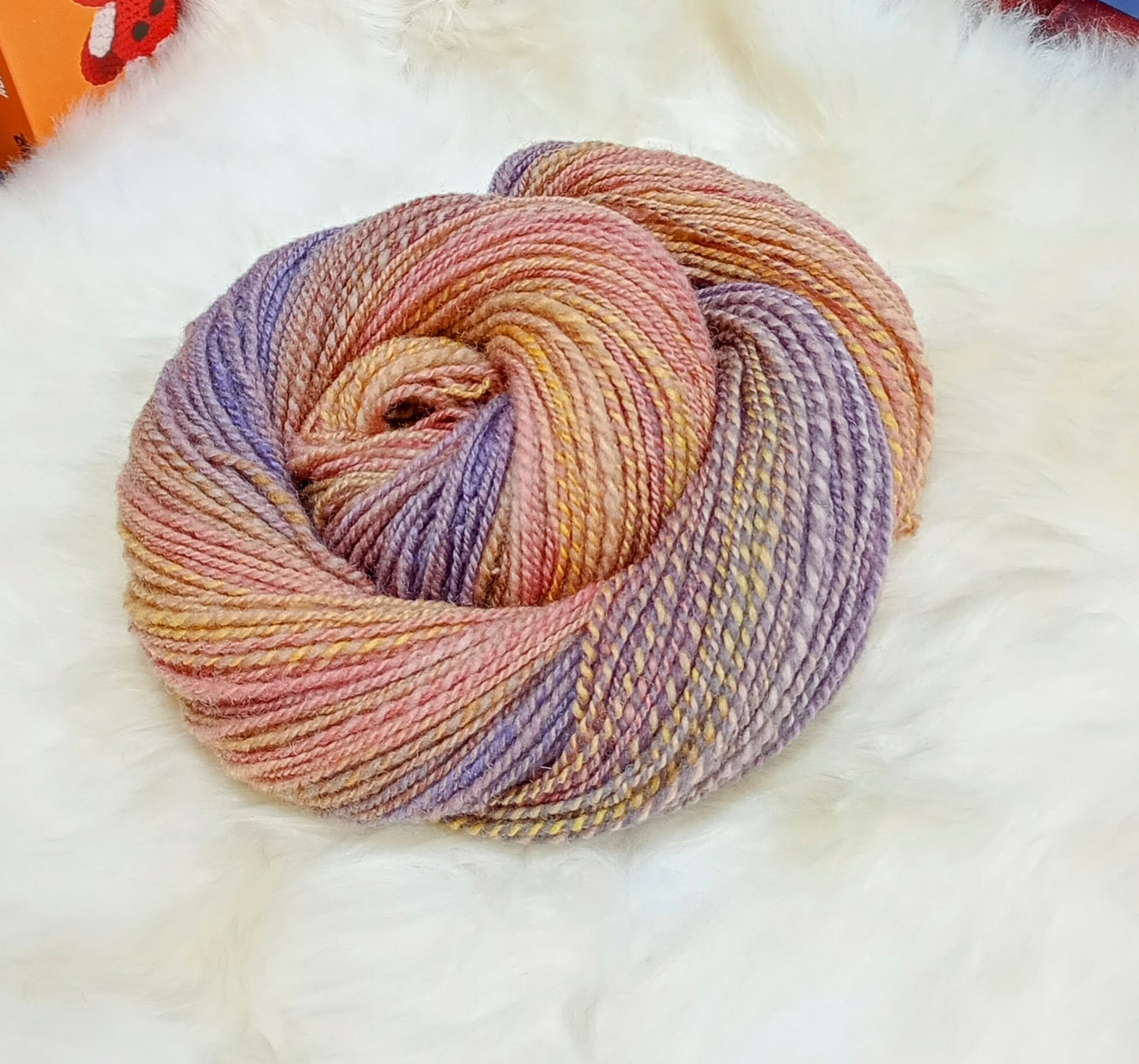 Handspun Yarn Hand Dyed Whitefaced Woodland Wool 100g 222yds DK
