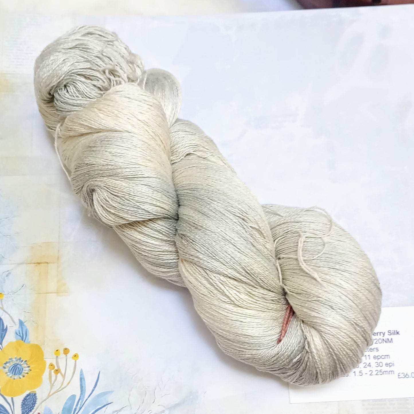 Hand Dyed Mulberry Silk Lace Yarn 180g 2/20nm 1000m per 100g