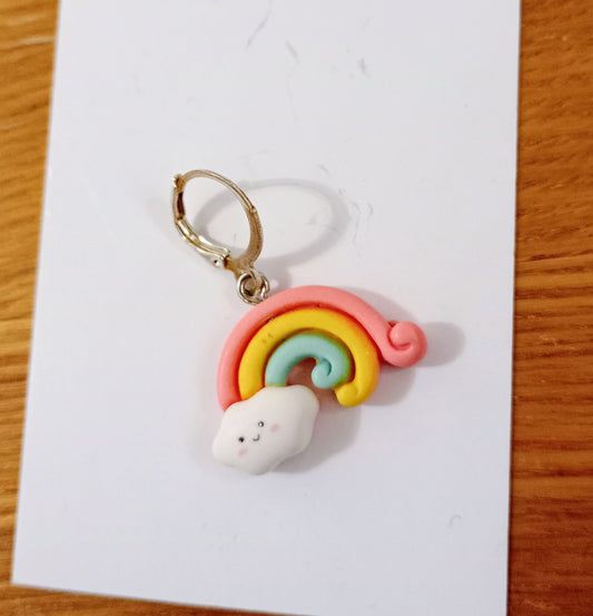 Stitch Marker Smiley Rainbow