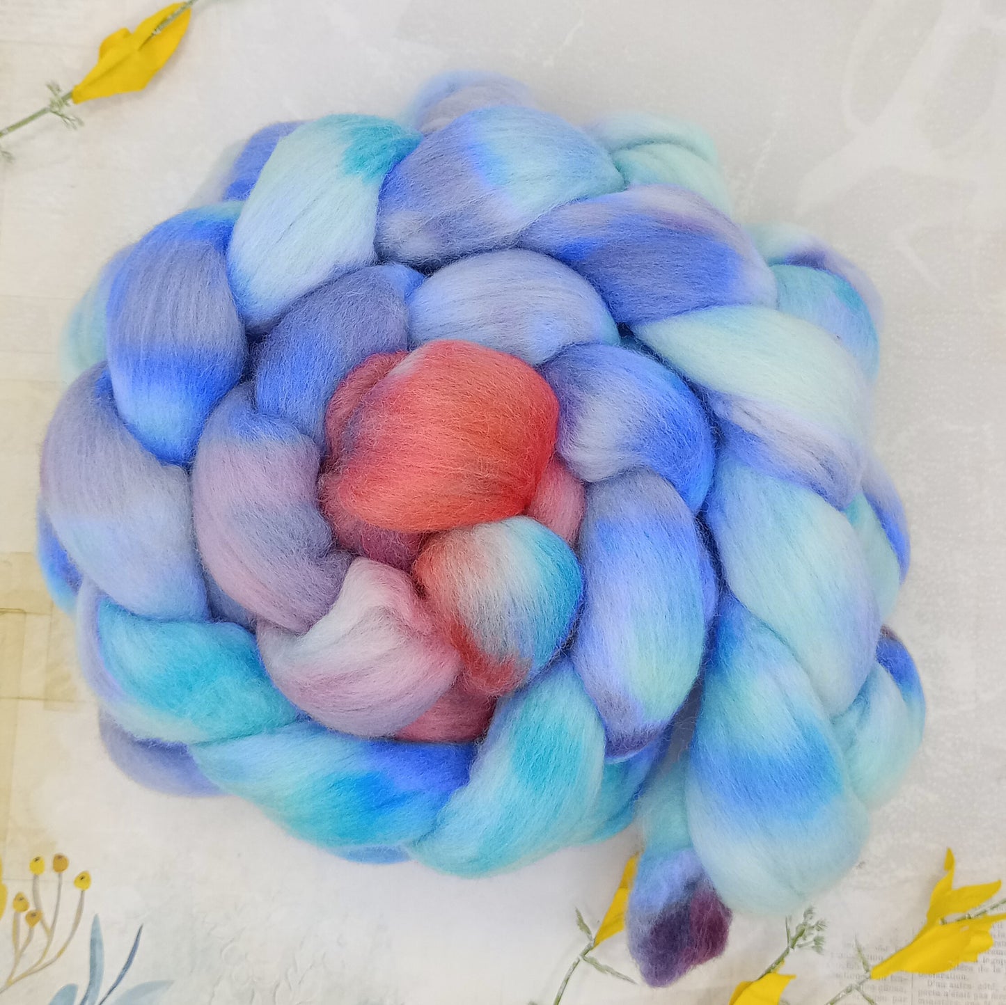 Bluebell Wood Hand Dyed Merino Wool Top 100g