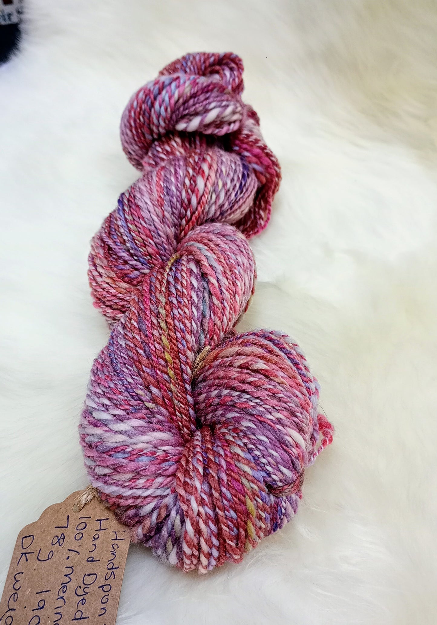 Handspun Merino wool Yarn hand dyed 78g DK
