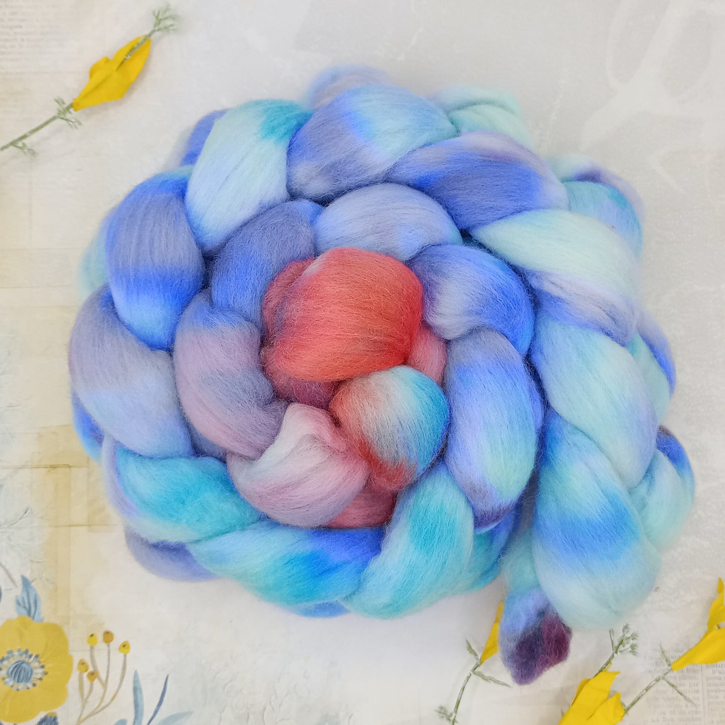 Bluebell Wood Hand Dyed Merino Wool Top 100g