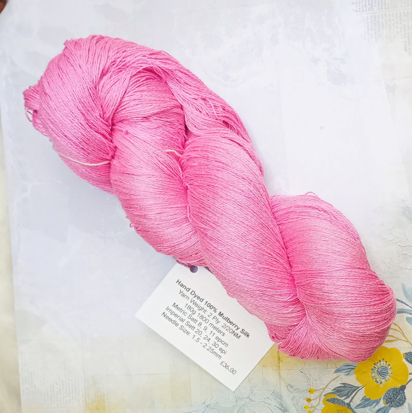 Hand Dyed Mulberry Silk Lace Yarn 180g 2/20nm 1000m per 100g