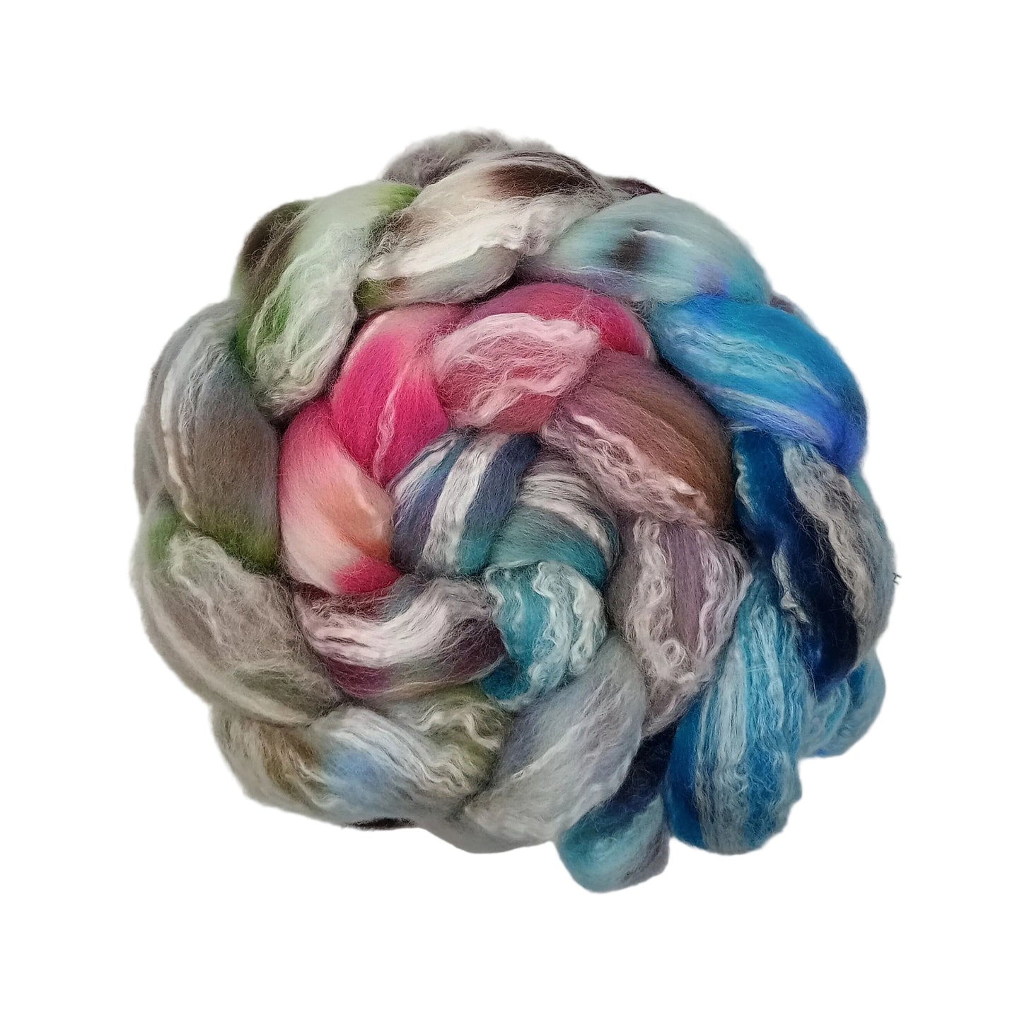 Hand Dyed Merino & Bamboo Wool Top 100g #2