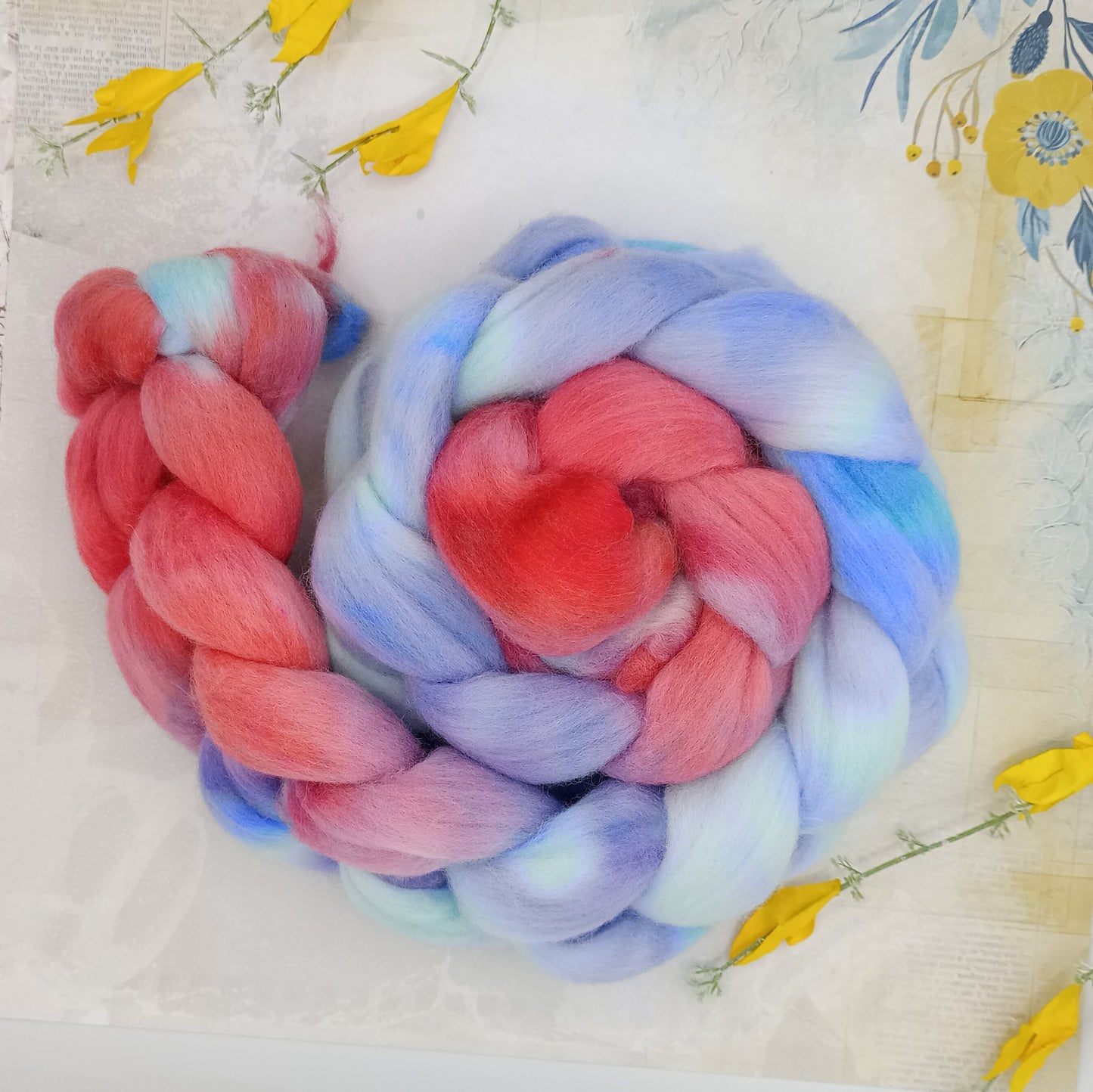 Bluebell Wood Hand Dyed Merino Wool Top 100g