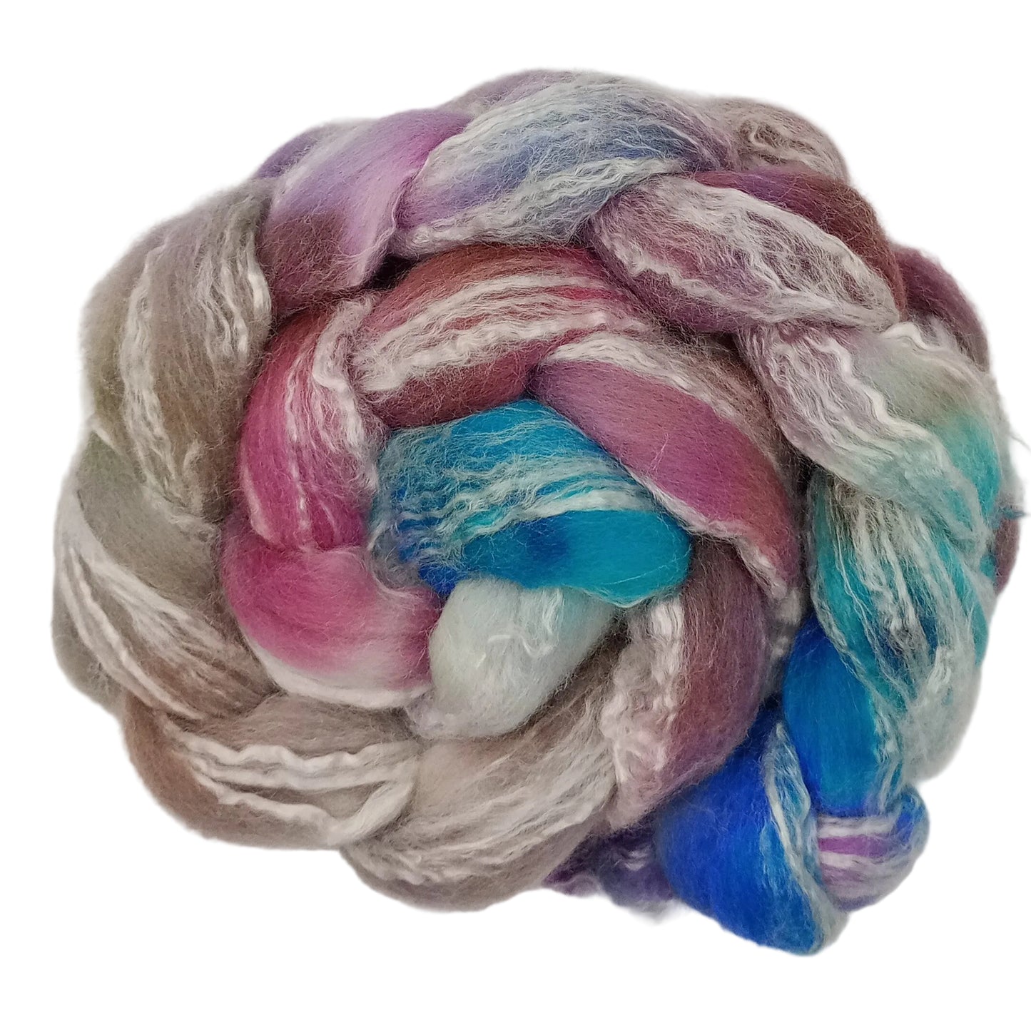 Hand Dyed Merino & Bamboo Wool Top 100g #3