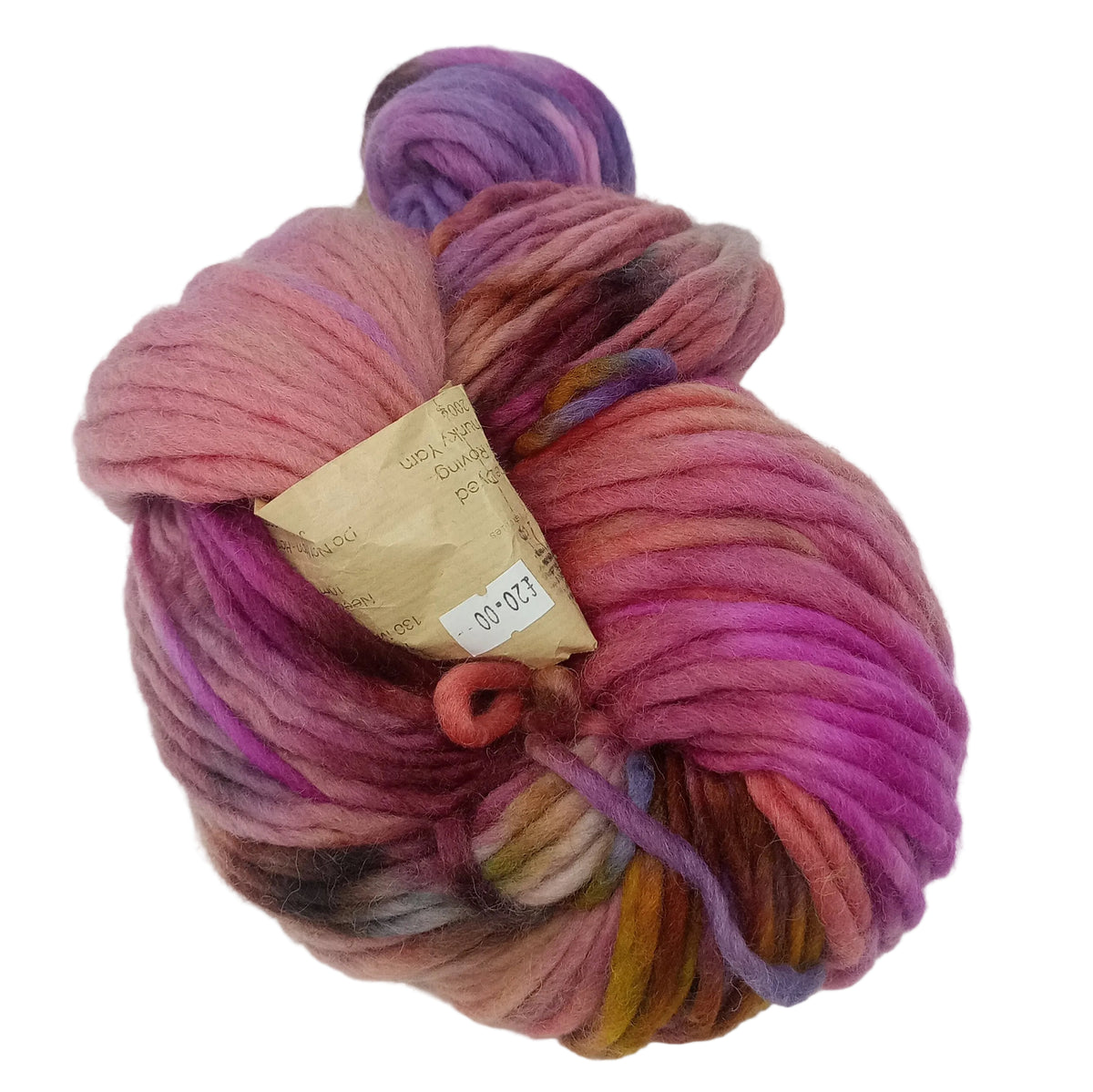 Hand dyed chunky yarn pencil roving Falkland wool 200g PR08