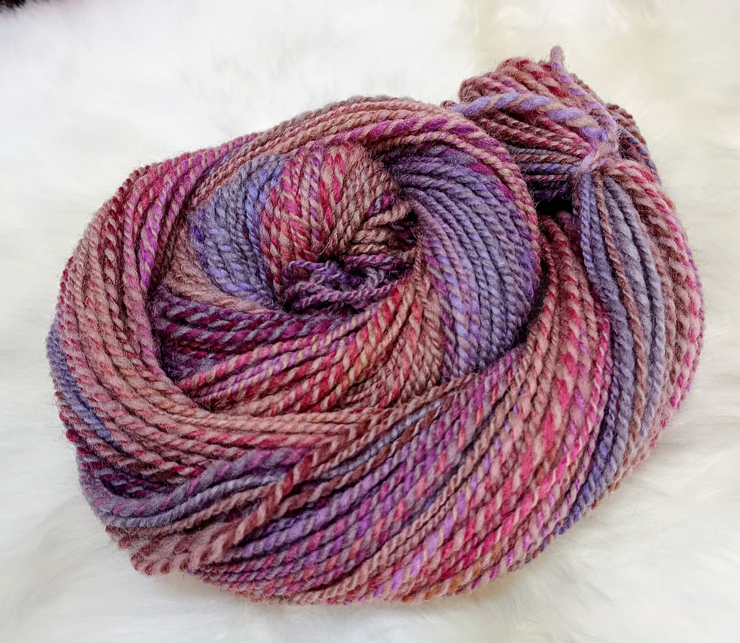 Handspun Yarn Hand Dyed Whitefaced Woodland Wool 70g 144yds DK
