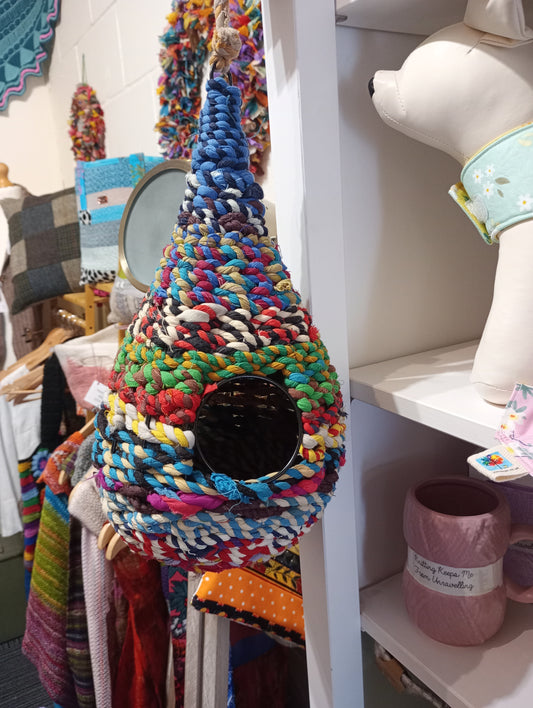 Birdhouse In Recycled Sari