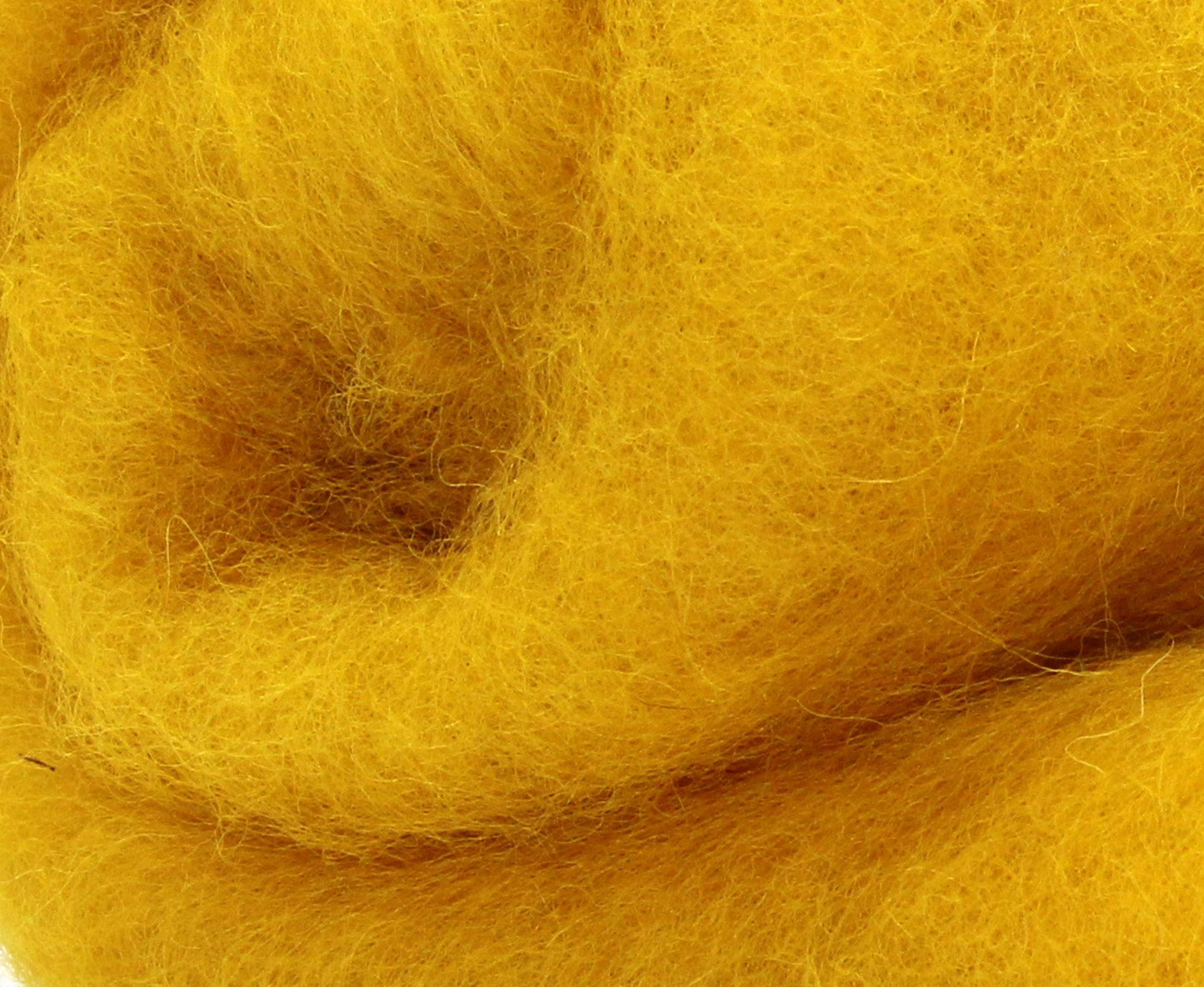 Carded Batt Perendale Wool 200g Mustard