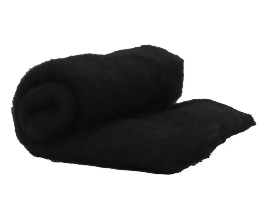 Carded Batt Perendale Wool 200g Raven