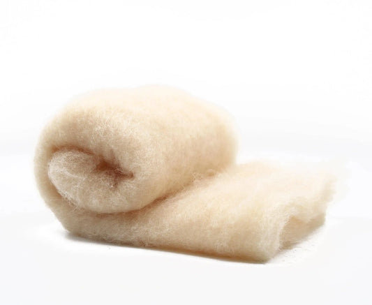 Carded Batt Perendale Wool 200g Sandstone
