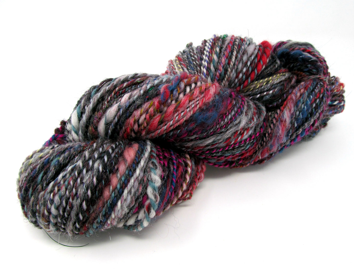 Handspun Textured Yarn Merino Wool & Sparkle 160g