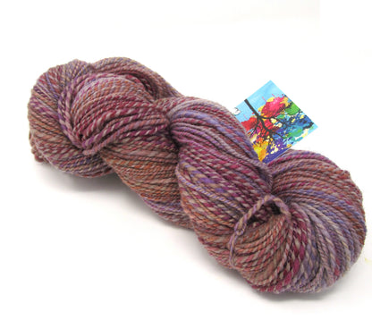 Handspun Yarn Hand Dyed Whitefaced Woodland Wool 130g 268yds DK