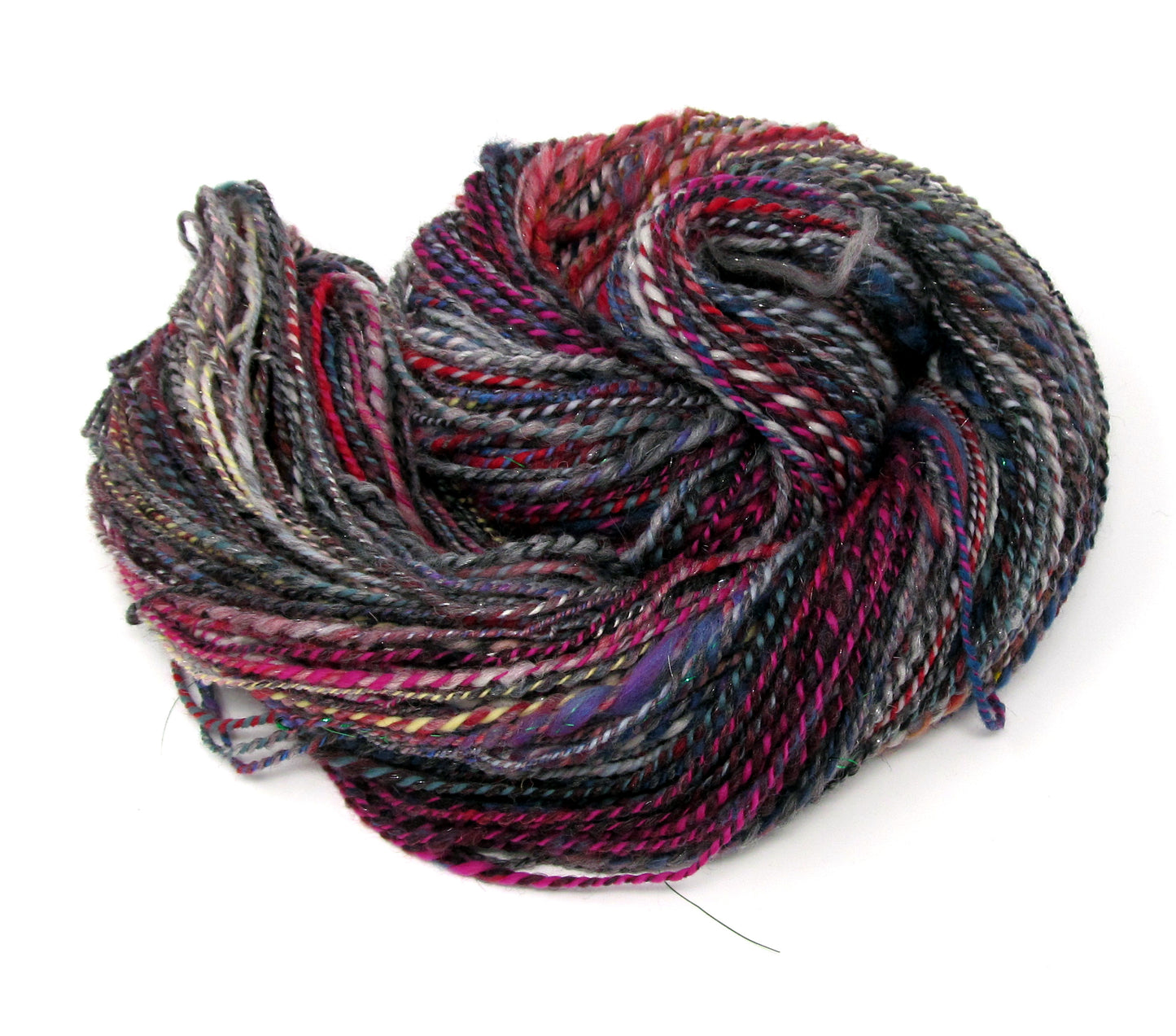 Handspun Textured Yarn Merino Wool & Sparkle 160g