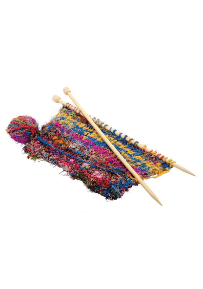 Recycled Sari Silk Yarn 100gm