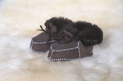 Children's Sheepskin Lace-Up Bootie