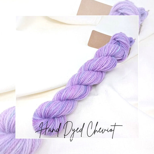 Hand Dyed Aran Yarn Cheviot Wool British Breed 50g ch20