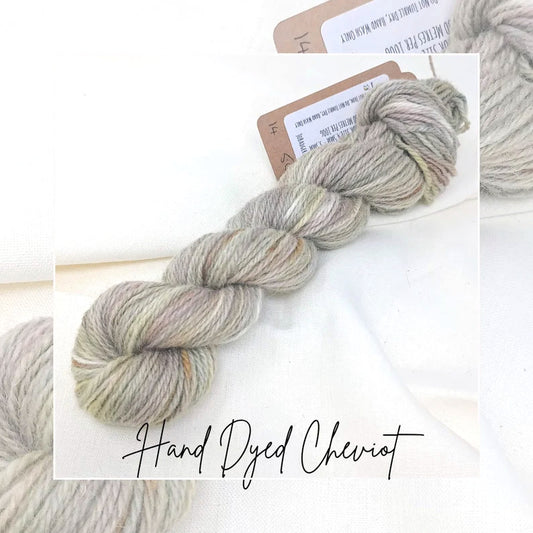 Hand Dyed Aran Yarn Cheviot Wool British Breed 50g ch14
