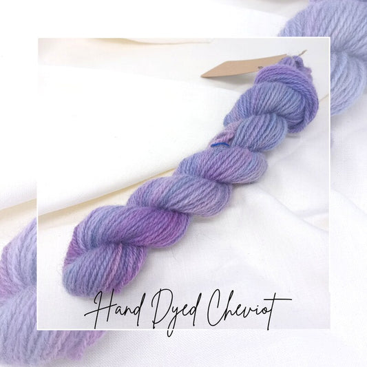 Hand Dyed Aran Yarn Cheviot Wool British Breed 50g ch6