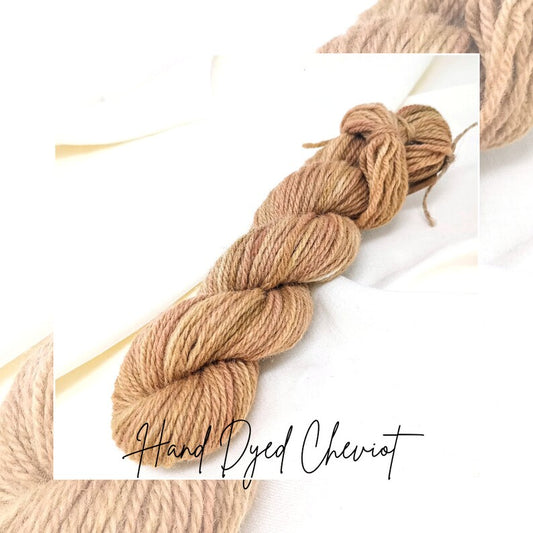 Hand Dyed Aran Yarn Cheviot Wool British Breed 50g ch7
