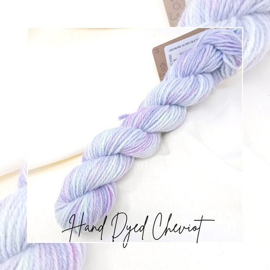 Hand Dyed Aran Yarn Cheviot Wool British Breed 50g ch10